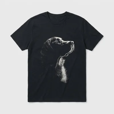 Golden Retriever Hund Grafik T-Shirt – Klassisches T-Shirt in Schwarz