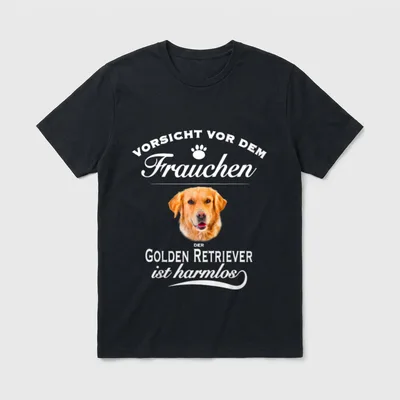 Golden Retriever Golden Retriever T-Shirt 0046 – Klassisches T-Shirt in Schwarz