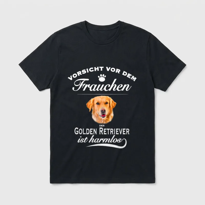 Golden Retriever Golden Retriever T-Shirt 0046 – Klassisches T-Shirt in Schwarz