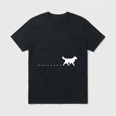 Golden Retriever Hundespur Goldie T-Shirt – Klassisches T-Shirt in Schwarz