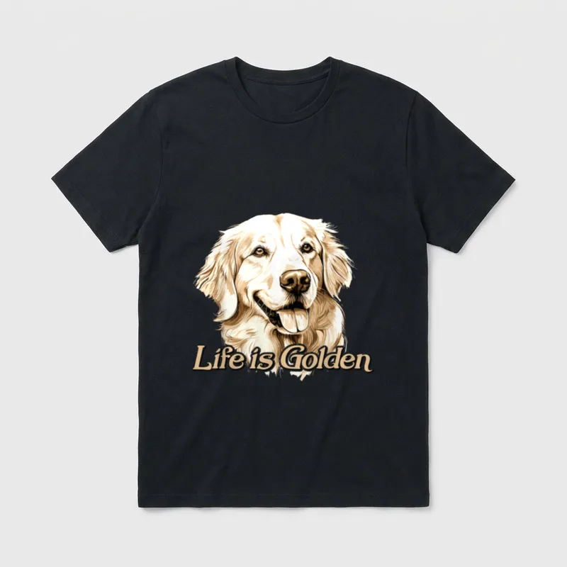 Golden Retriever Hund Life ist T-Shirt – Klassisches T-Shirt in Schwarz