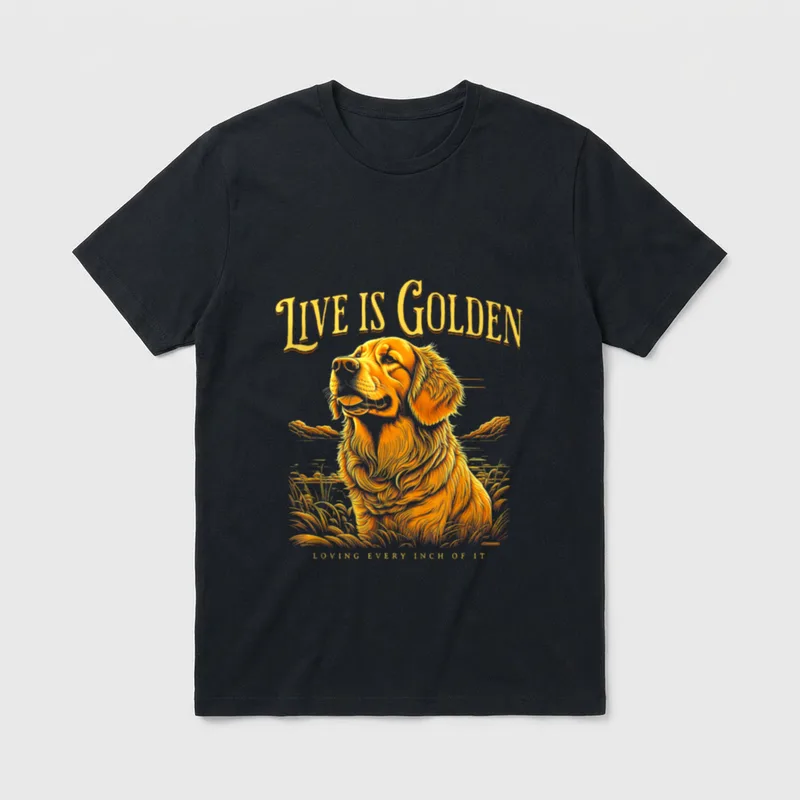 Golden Retriever Hund Rasse T-Shirt – Klassisches T-Shirt in Schwarz