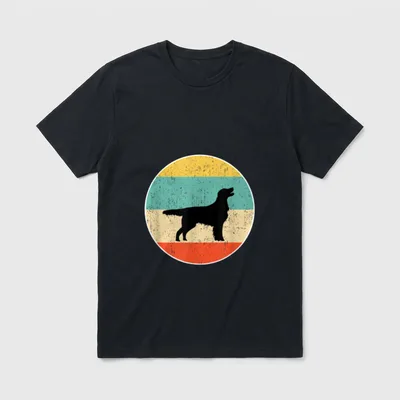 Flachbeschichtetes Retriever Dog T-Shirt – Klassisches T-Shirt in Schwarz