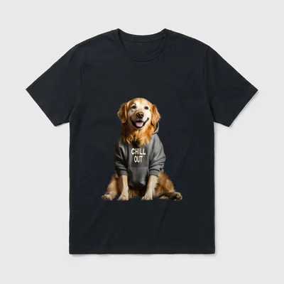 Golden Retriever Chill Dog T-Shirt – Klassisches T-Shirt in Schwarz