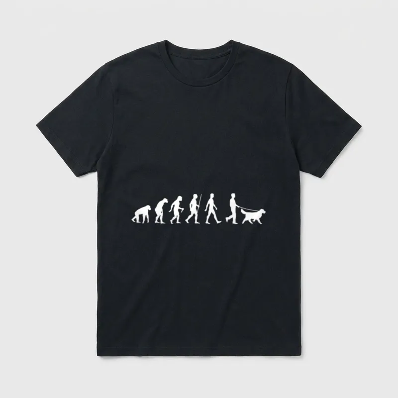 Golden Retriever Evolution Labrador T-Shirt – Klassisches T-Shirt in Schwarz