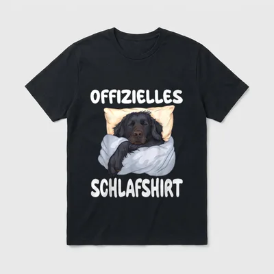 Flat Coated Retriever Hund Offizielles T-Shirt – Klassisches T-Shirt in Schwarz