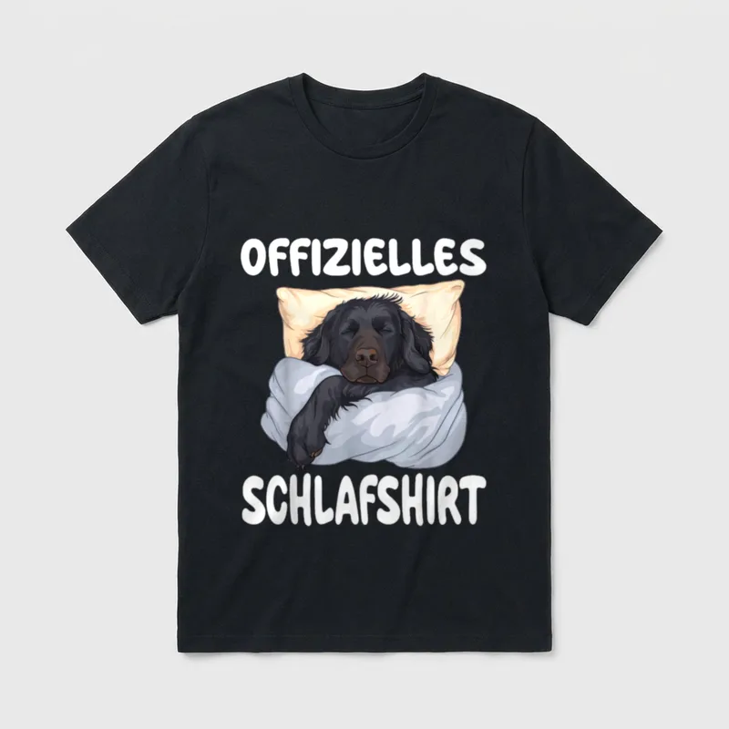 Flat Coated Retriever Hund Offizielles T-Shirt – Klassisches T-Shirt in Schwarz
