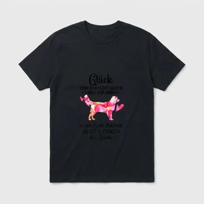 Golden Retriever Goldi Hund T-Shirt – Klassisches T-Shirt in Schwarz