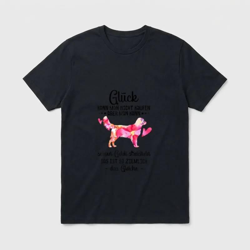 Golden Retriever Goldi Hund T-Shirt – Klassisches T-Shirt in Schwarz