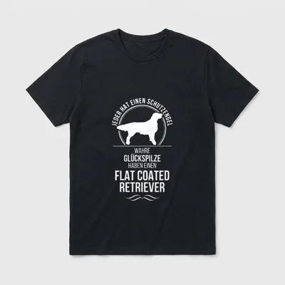 Flat Coated Retriever Schutzengel Hunde Hund T-Shirt – Klassisches T-Shirt in Schwarz