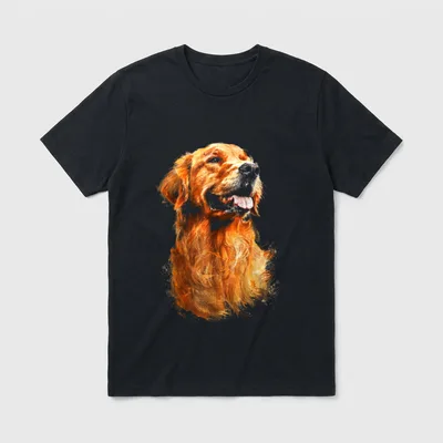 Golden Retriever Hund Grafik Haustier T-Shirt – Klassisches T-Shirt in Schwarz