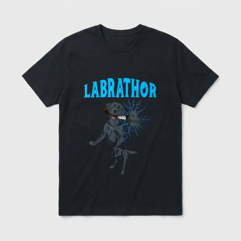 Labrathor Labrador Retriever Golden T-Shirt – Klassisches T-Shirt in Schwarz