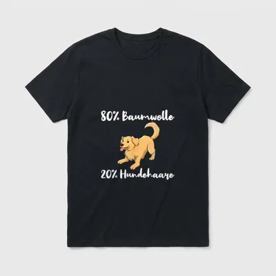 Golden Retriever 80 Prozent T-Shirt – Klassisches T-Shirt in Schwarz