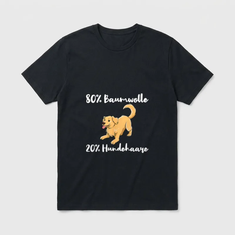 Golden Retriever 80 Prozent T-Shirt – Klassisches T-Shirt in Schwarz