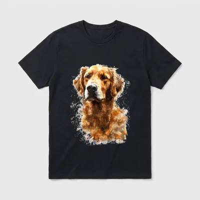 Golden Retriever Hundemotiv Pet T-Shirt – Klassisches T-Shirt in Schwarz
