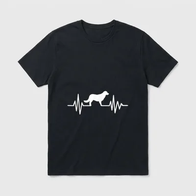 Flat Coated Retriever Frequenz T-Shirt – Klassisches T-Shirt in Schwarz