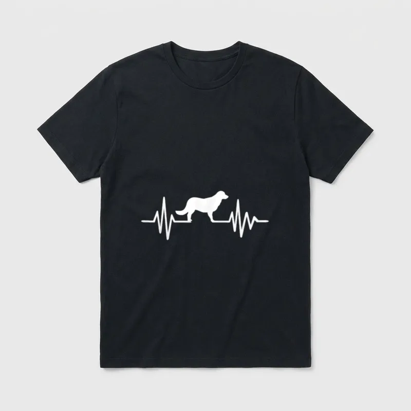 Flat Coated Retriever Frequenz T-Shirt – Klassisches T-Shirt in Schwarz