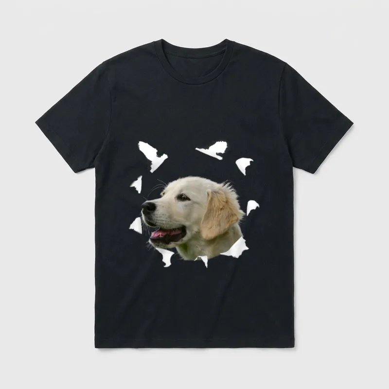 Golden Retriever Golden Retriever T-Shirt 0102 – Klassisches T-Shirt in Schwarz
