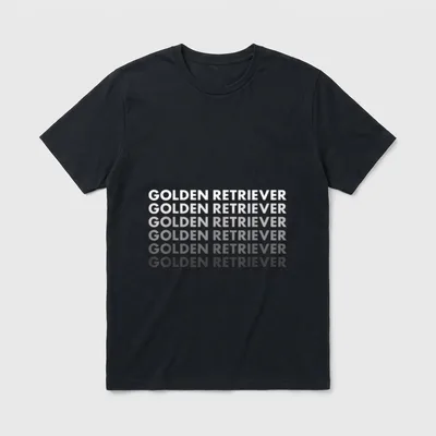 Hund Golden Retriever T-Shirt 0104 – Klassisches T-Shirt in Schwarz