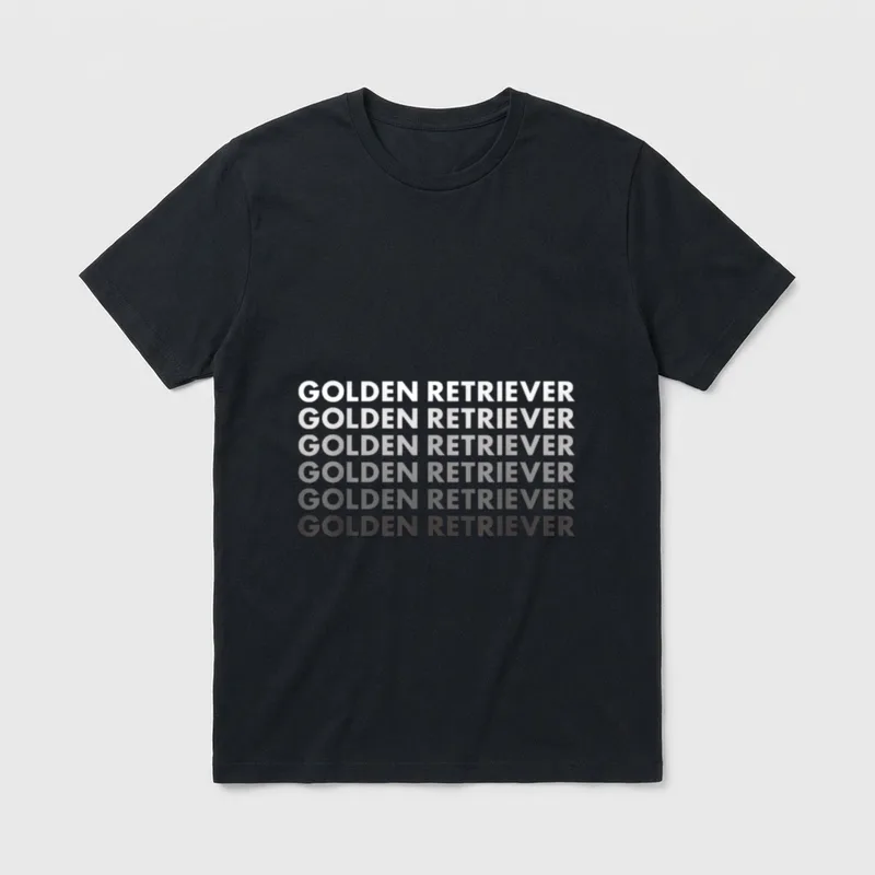 Hund Golden Retriever T-Shirt 0104 – Klassisches T-Shirt in Schwarz