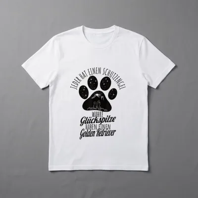 Golden Retriever Schutzengel Hunde T-Shirt – Klassisches T-Shirt in Schwarz