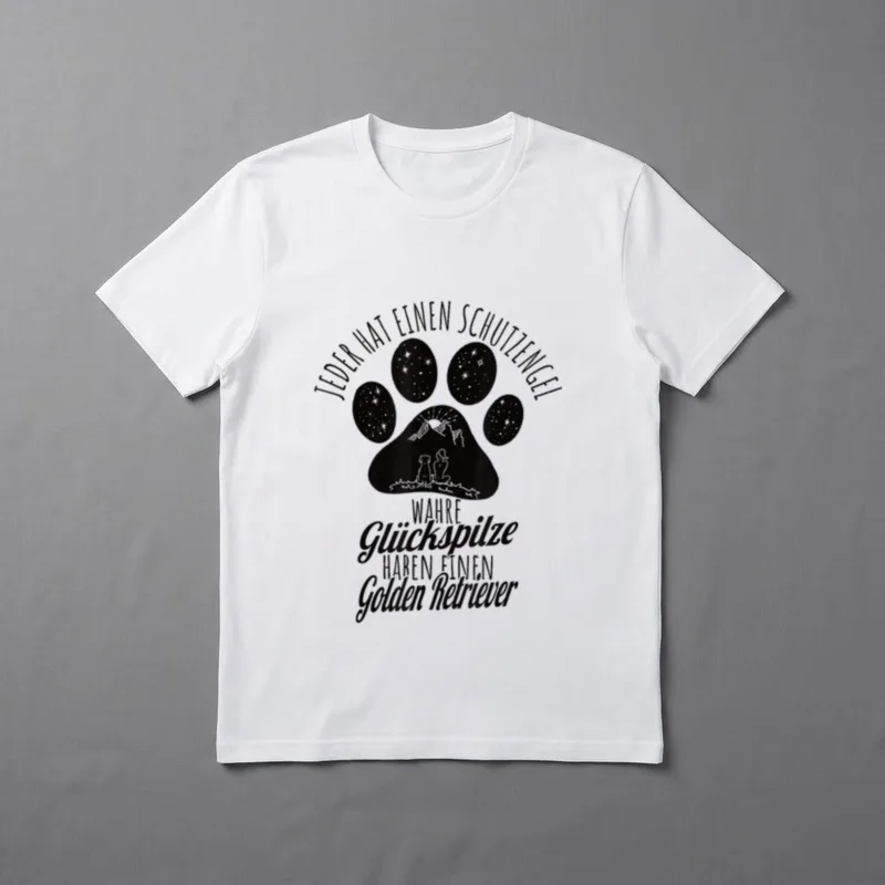 Golden Retriever Schutzengel Hunde T-Shirt – Klassisches T-Shirt in Schwarz