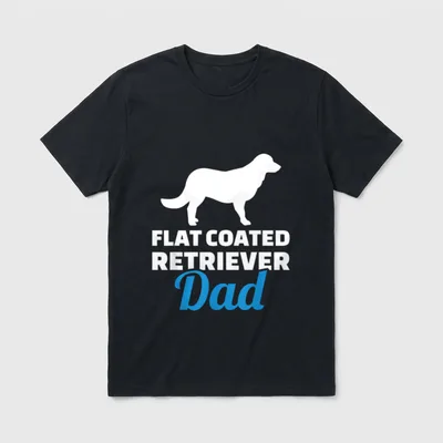 Flat Coated Retriever Papa T-Shirt – Klassisches T-Shirt in Schwarz