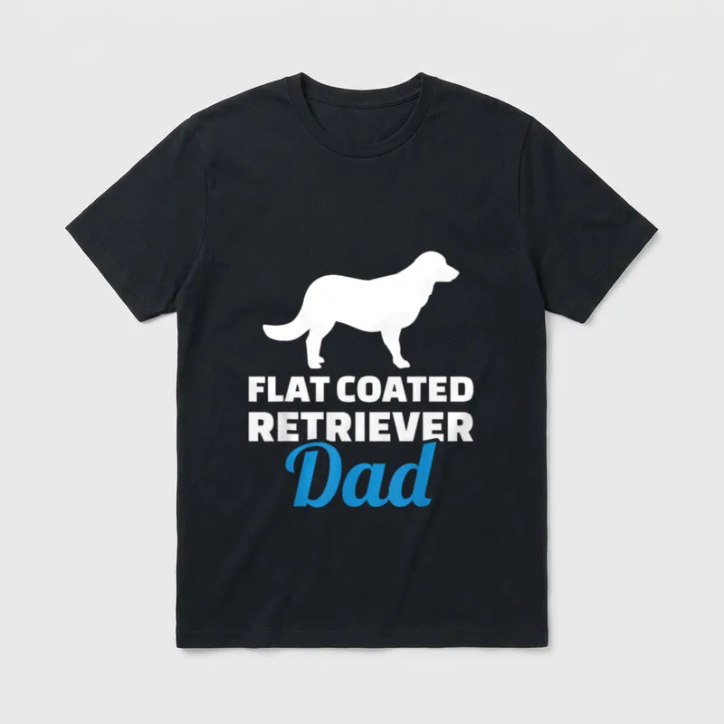 Flat Coated Retriever Papa T-Shirt – Klassisches T-Shirt in Schwarz