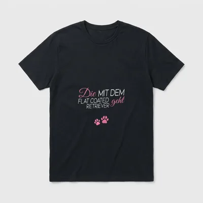 Die mit dem Flat T-Shirt – Klassisches T-Shirt in Schwarz