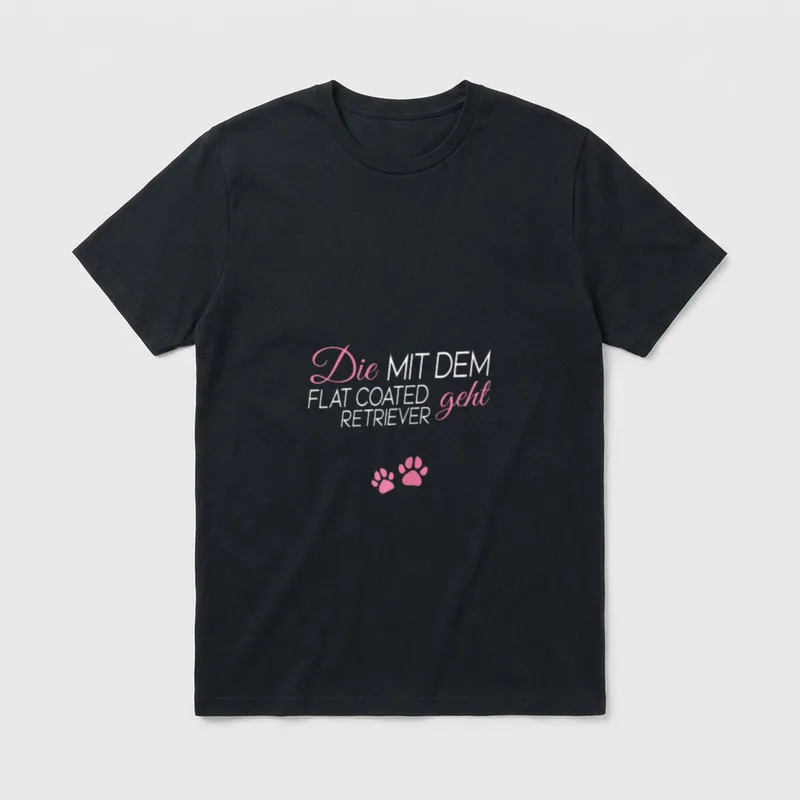 Die mit dem Flat T-Shirt – Klassisches T-Shirt in Schwarz