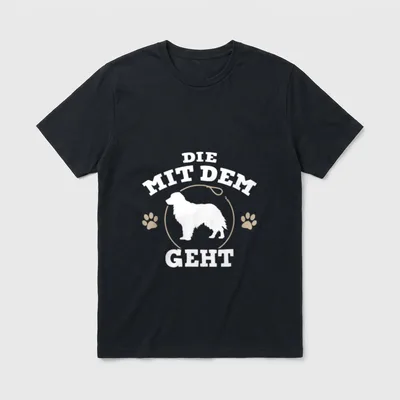 Die mit dem Golden T-Shirt – Klassisches T-Shirt in Schwarz