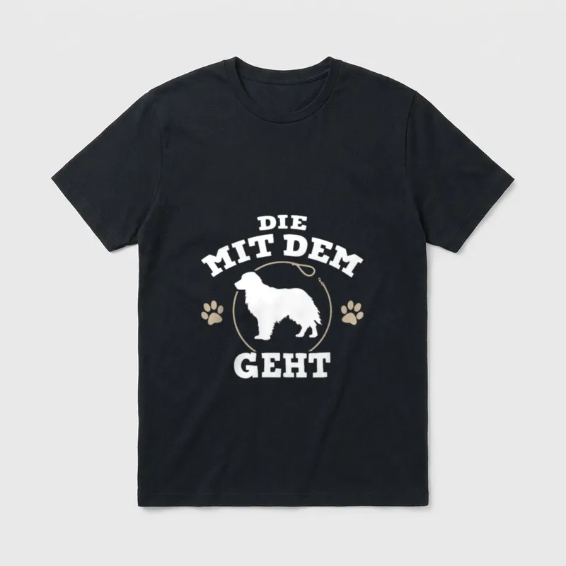 Die mit dem Golden T-Shirt – Klassisches T-Shirt in Schwarz