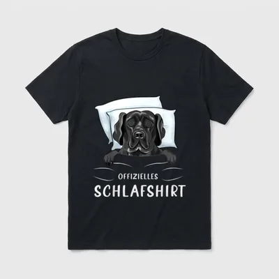 Offizieller flach beschichteter T-Shirt – Klassisches T-Shirt in Schwarz
