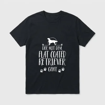Der mit dem Flat Coated T-Shirt – Klassisches T-Shirt in Schwarz