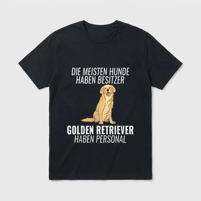 Lustiges Golden Retriever Personal T-Shirt – Klassisches T-Shirt in Schwarz