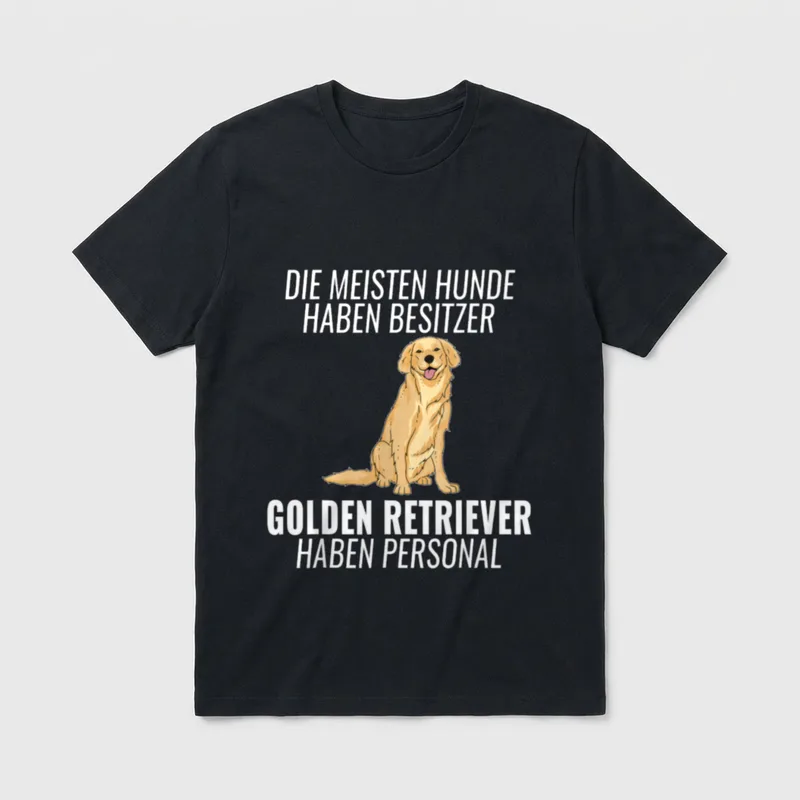 Lustiges Golden Retriever Personal T-Shirt – Klassisches T-Shirt in Schwarz