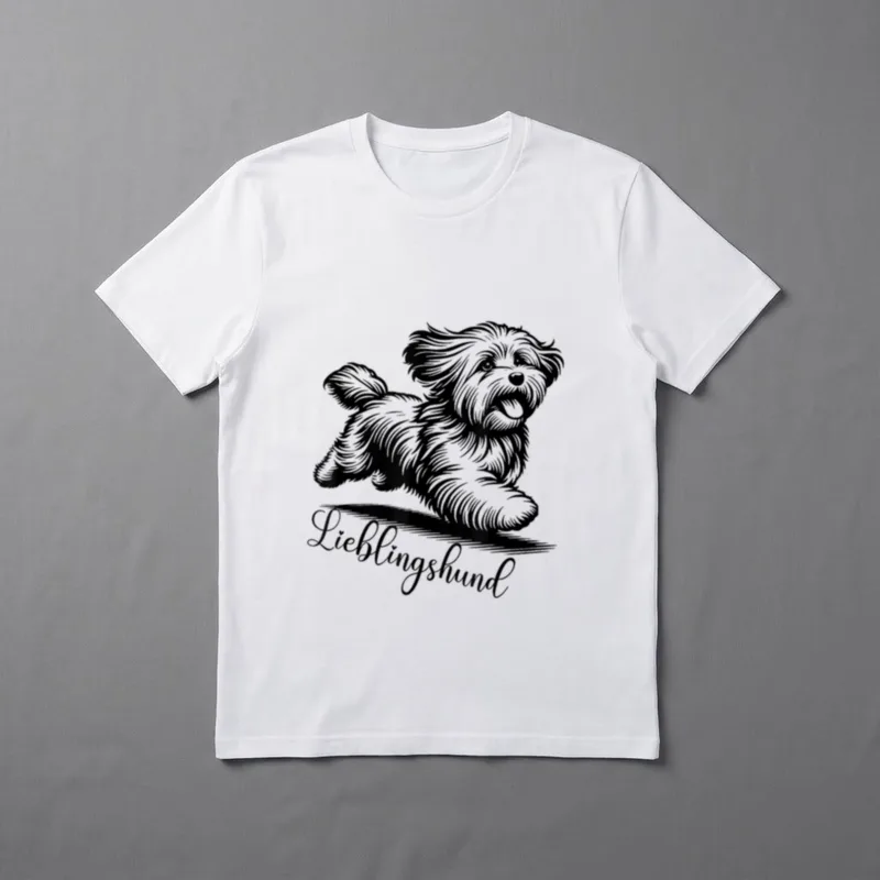 Havaneser Hund Havaneser Design T-Shirt – Klassisches T-Shirt in Schwarz