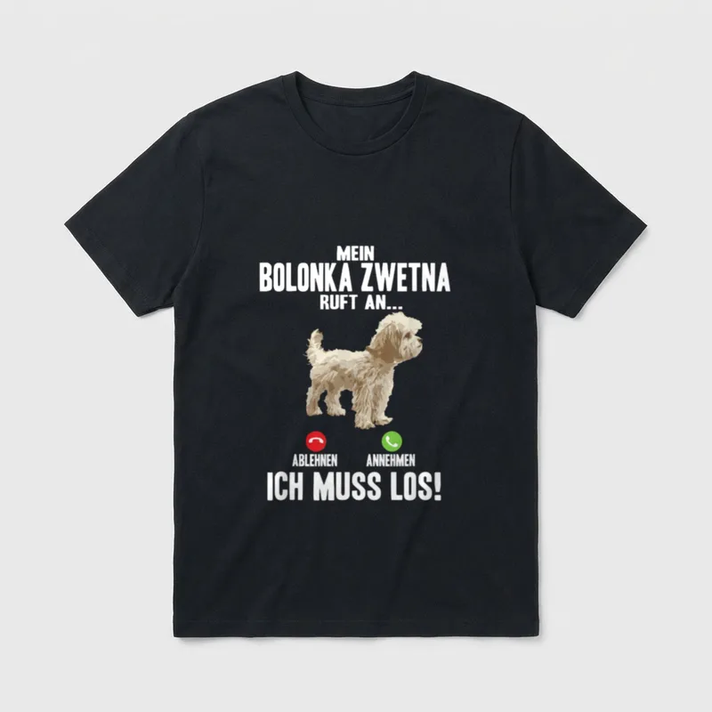 Mein Bolonka Zwetna Ruft T-Shirt – Klassisches T-Shirt in Schwarz