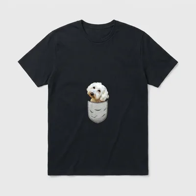 Malteser Maltese Brust-Tasche Pocket T-Shirt – Klassisches T-Shirt in Schwarz