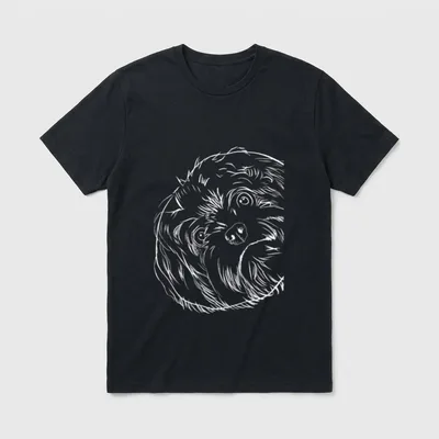 Lustiger Hund Bolonka Zwetna T-Shirt – Klassisches T-Shirt in Schwarz
