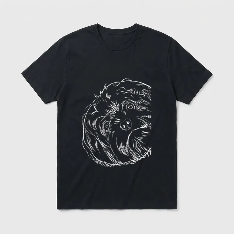 Lustiger Hund Bolonka Zwetna T-Shirt – Klassisches T-Shirt in Schwarz
