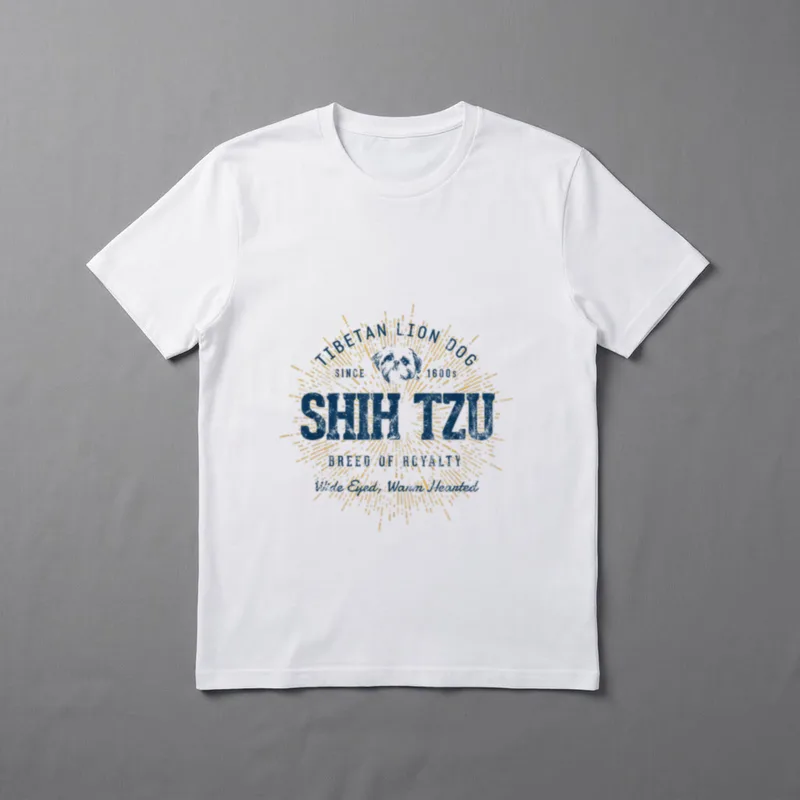 Retro Vintage Shih Tzu T-Shirt – Klassisches T-Shirt in Schwarz