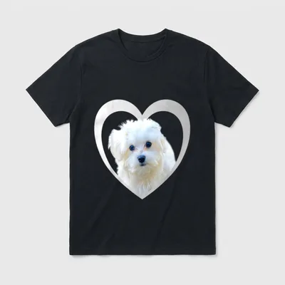 Malteser Malteser-Hund Malteser T-Shirt 0026 – Klassisches T-Shirt in Schwarz