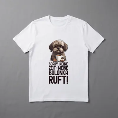 Keine Zeit meine Bolonka T-Shirt – Klassisches T-Shirt in Schwarz
