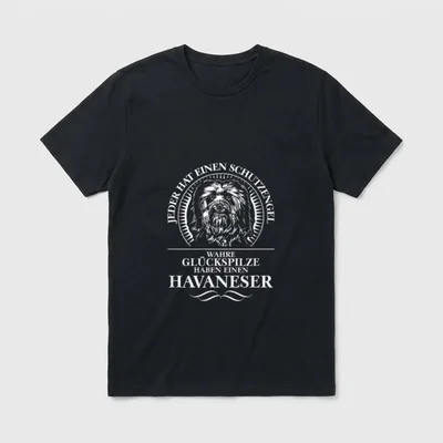 Havaneser Schutzengel Hund Hunde T-Shirt – Klassisches T-Shirt in Schwarz