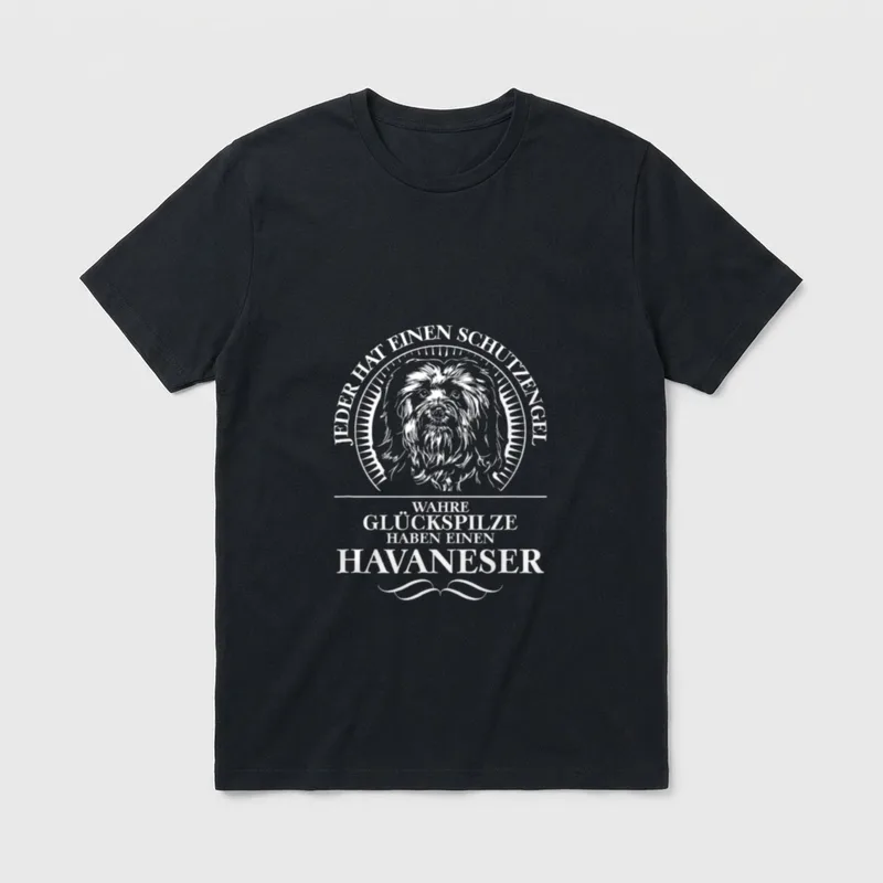 Havaneser Schutzengel Hund Hunde T-Shirt – Klassisches T-Shirt in Schwarz
