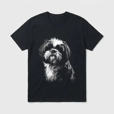 Hundeliebhaber Niedliche Zeichnung Tier T-Shirt – Klassisches T-Shirt in Schwarz