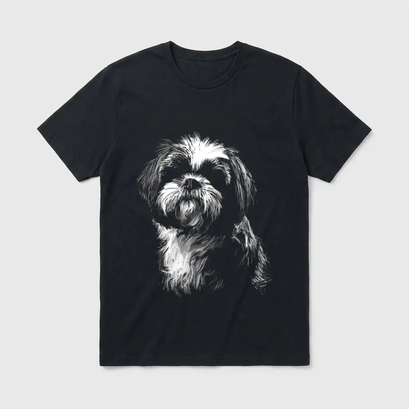Hundeliebhaber Niedliche Zeichnung Tier T-Shirt – Klassisches T-Shirt in Schwarz