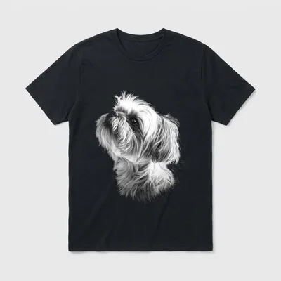 Shih Tzu Hundegrafik T-Shirt – Klassisches T-Shirt in Schwarz