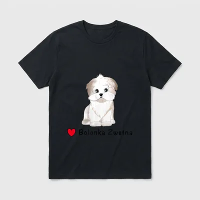 Bolonka Bolonka Doggie Bolonka T-Shirt – Klassisches T-Shirt in Schwarz